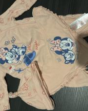 Ensemble 3 pièce minnie  pyjama/bonnet/bavoir 0-3mois