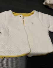 Gilet chaud Obaibi jaune et blanc réversible 