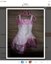 Robe satin rose blanc