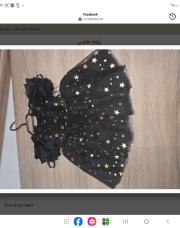 Robe étoile noir creatrice 