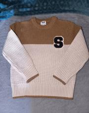 Pull TAO beige brun 4 ans