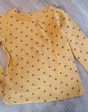 Tshirt longues manches - jaune à pois noirs - 7-8 ans