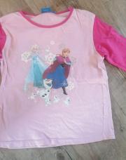 Tshirt longues manches - rose reine des neiges - 8 ans