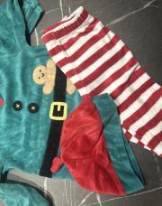 Pyjama Noël lutins pantalon pull et bonnet 