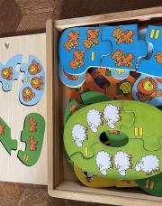Puzzle chiffres en bois 