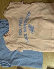 Lot de 2 t shirt 0-3 mois rose+bleu