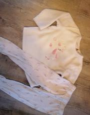 Pyjama bien chaud - blanc et rose avec flamands roses - TAO - 104