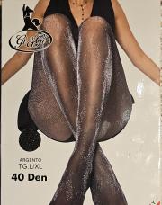 Bas argenté brillant L/XL