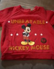Pull Mickey rouge 9m