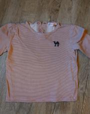 Tshirt longues manches - crèmes à lignes brunes et chameau - 92