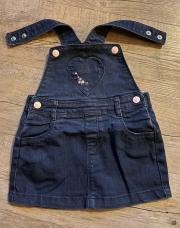 Salopette en jeans - coeur - 74