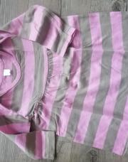 Robe à lignes roses et beiges - 68