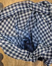 Foulard dégradé à carreaux bleu