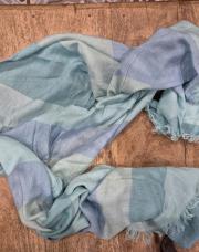 Foulard à carreaux différents bleu