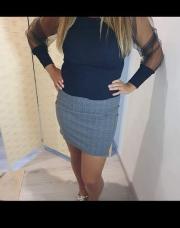 Pull noir manche transparente TU