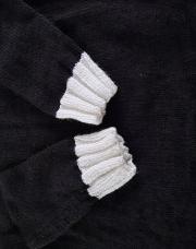 Pull noir et blanc M