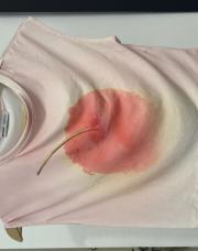 Bershka blouse cerise croc top L 