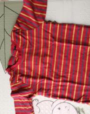 T shirt longue manche taille 18 mois ligné rouge