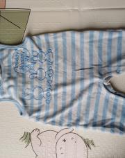 Pyjama 12 mois ligné bleu