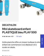Skateboard junior bleu (PA:25€)