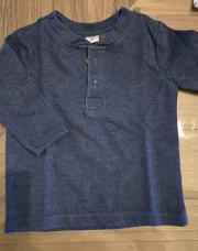 T shirt manches longues bleu 6 mois