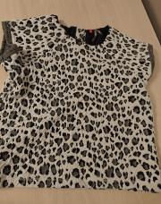 T shirt épais léopard noir et blanc 10ans Orchestra 