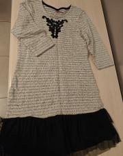 Robe blanche et noire avec Tutu noir 10ans Orchestra 