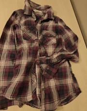 Chemise mauve à carreaux 9 à 10ans h&m