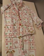 Pyjama rouge à motif carré 10 ans pomme carré 