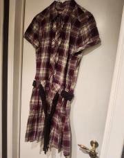 Robe carreaux bordeaux Esprit