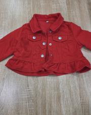 Veste en jeans rouge 12 mois 