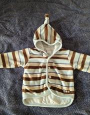 Gilet pressions ligné brun bleu H&M 1-2 mois