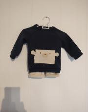 Ensemble bleu beige taille 6 mois 