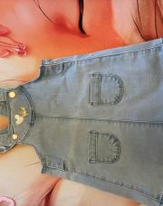 Salopette jeans cœur doré 9 mois 