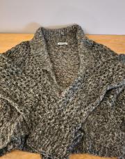 Gilet noir et blanc grosses mailles Ravens