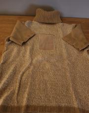 Pull beige col roulé courtes manches Liberty Island