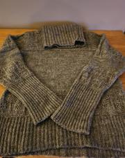 Pull gris col roulé Esprit