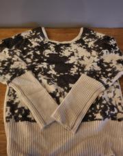 Pull Mohair blanc et incrustations dos en V IKKS