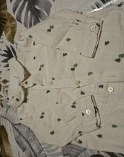 Chemise beige sapin h&m 4-6 mois 