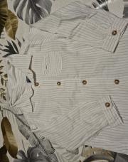 Chemisie blanche lignée beige kiabi 24 mois 