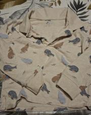 Polo longues manches beige baleine kiabi 2 ans 