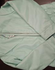 Veste vert eau satine a l’interier avec des oiseaux, pour fille, Orchestra,  10 ans