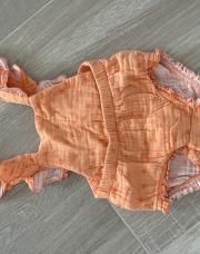 Barboteuse 6m orange cuddles 