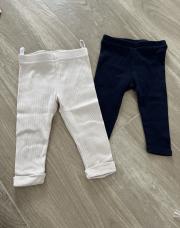 Ensemble 2 legging Obaibi+zeeman bleu-beige 