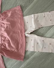 Ensemble TeX 18m rose cœur 