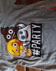 T-shirt garçon 8ans Emoji gris 