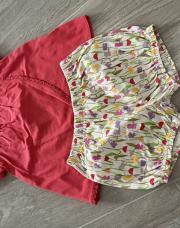 Ensemble été TEX rouge et fleuri 