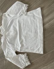 T-shirt Kiabi 24m manche longue dentelle blanc 