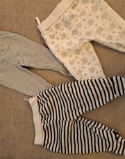 3 pantalons 1 mois pieds couverts