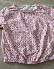 T-shirt cuddles 24m fleuri rose 